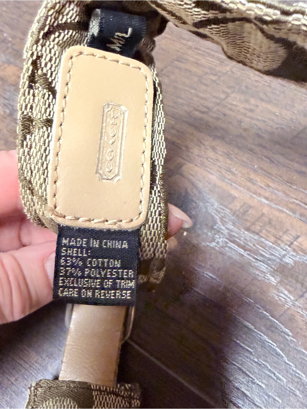 COACH MONOGRAM LOGO KHAKI VISOR - Picture 4 of 5